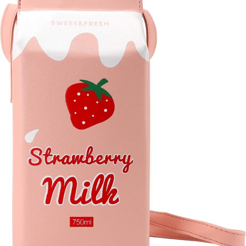 Cow Milk Box Crossbody Purse PU Wallet Small Cute Fashion Gift